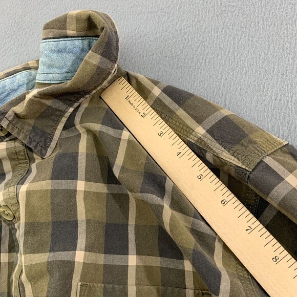 Carhartt Button Shirt Mens XL Plaid Brown Long Sleeve Pocket Cotton - Picture 11 of 16